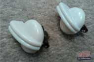 NOS Split Beetle Ivory Dash Pod Knobs 1949-52