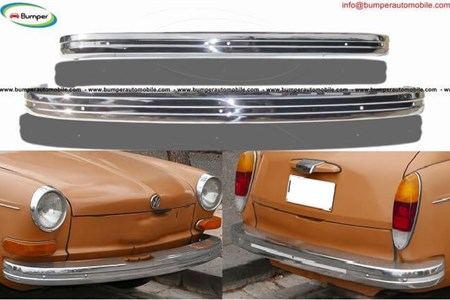 Volkswagen Type 3 bumper (1970-1973) in stainless steel