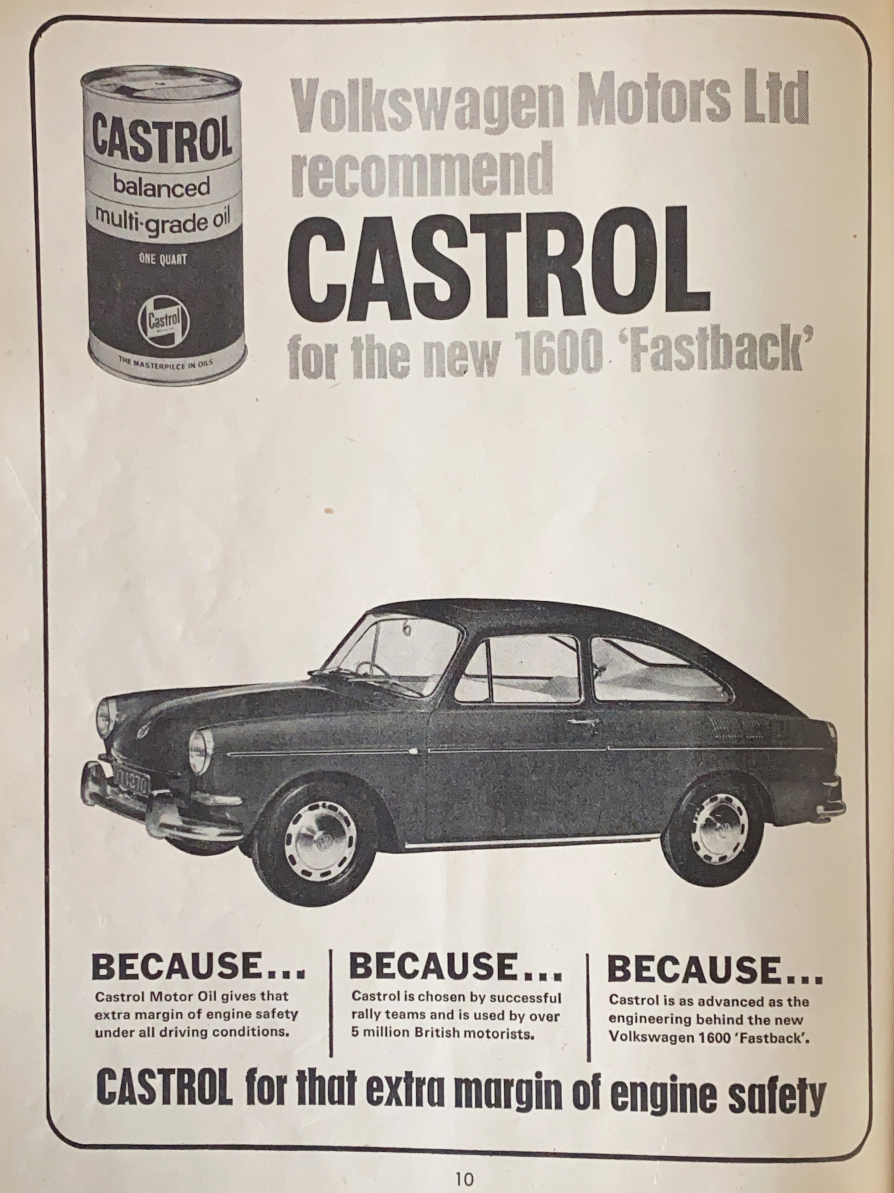 Volkswagen Motors Ltd Recommend Castrol